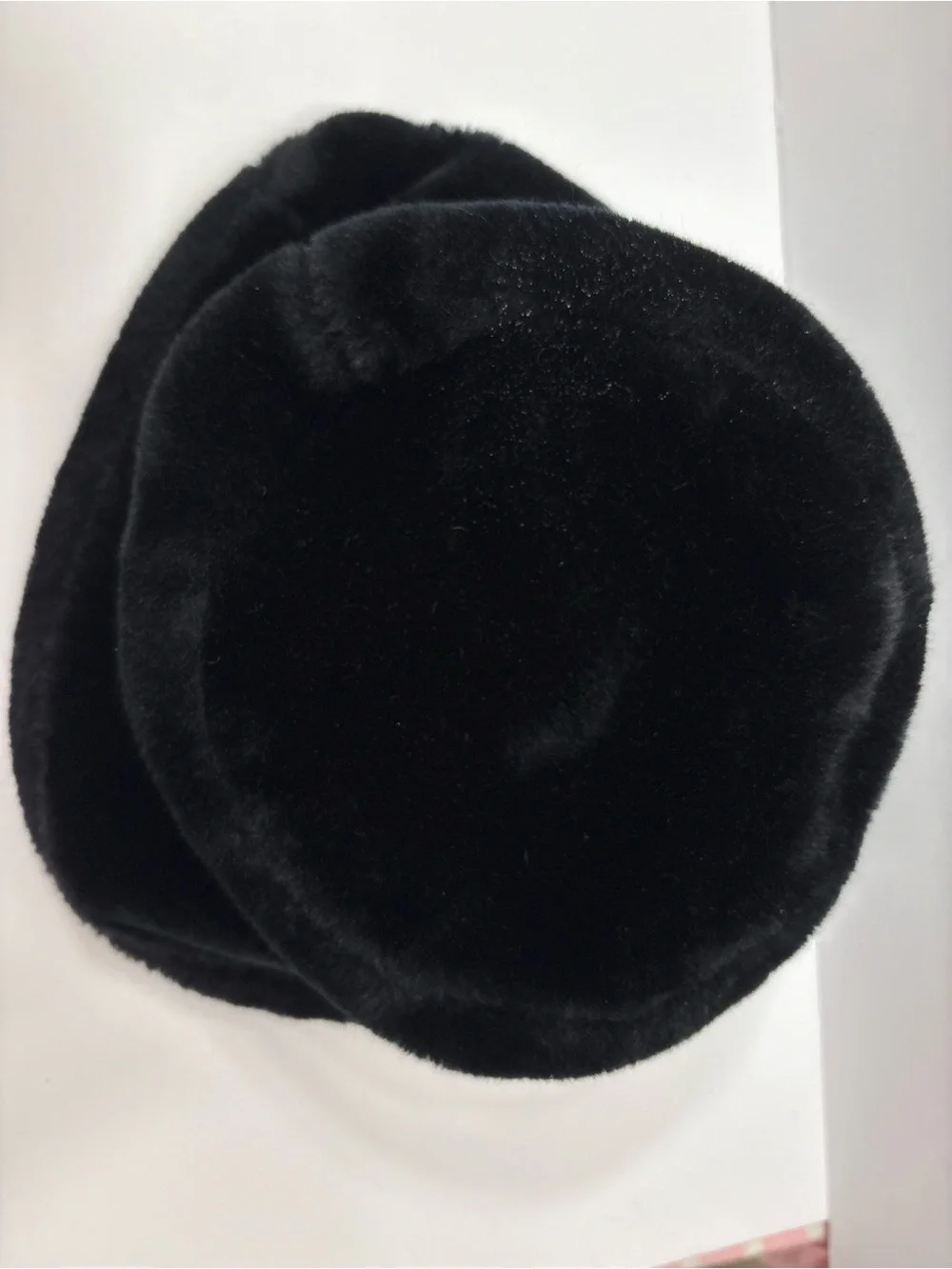 Vintage Betmar Black Faux Fur Bucket Hat